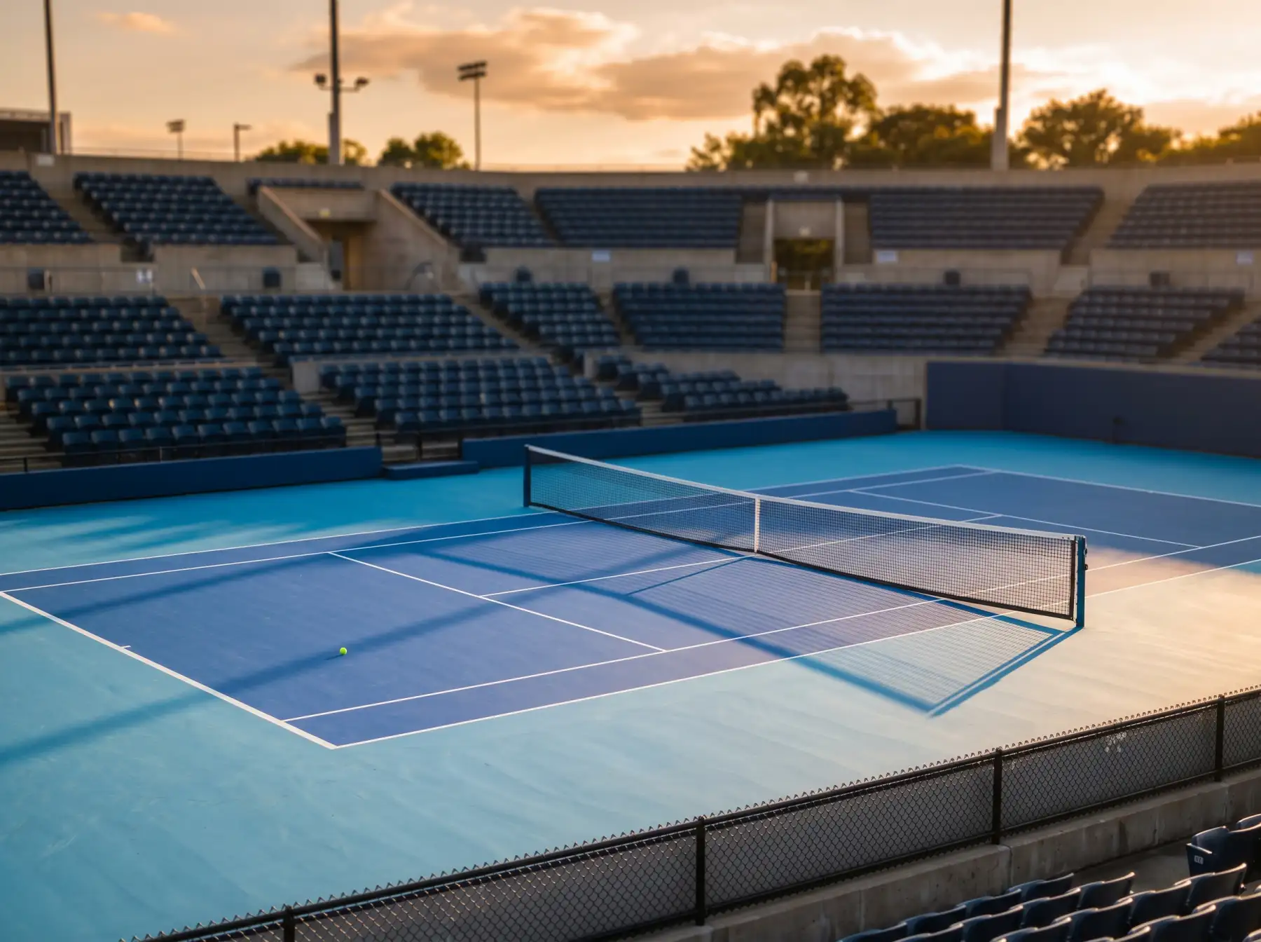 Pista de tenis con datos de apuestas ATP superpuestos